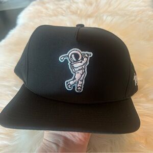 Waggle “Moon Shot” Snapback Hat with Embroidered Astronaut Golfer Patch